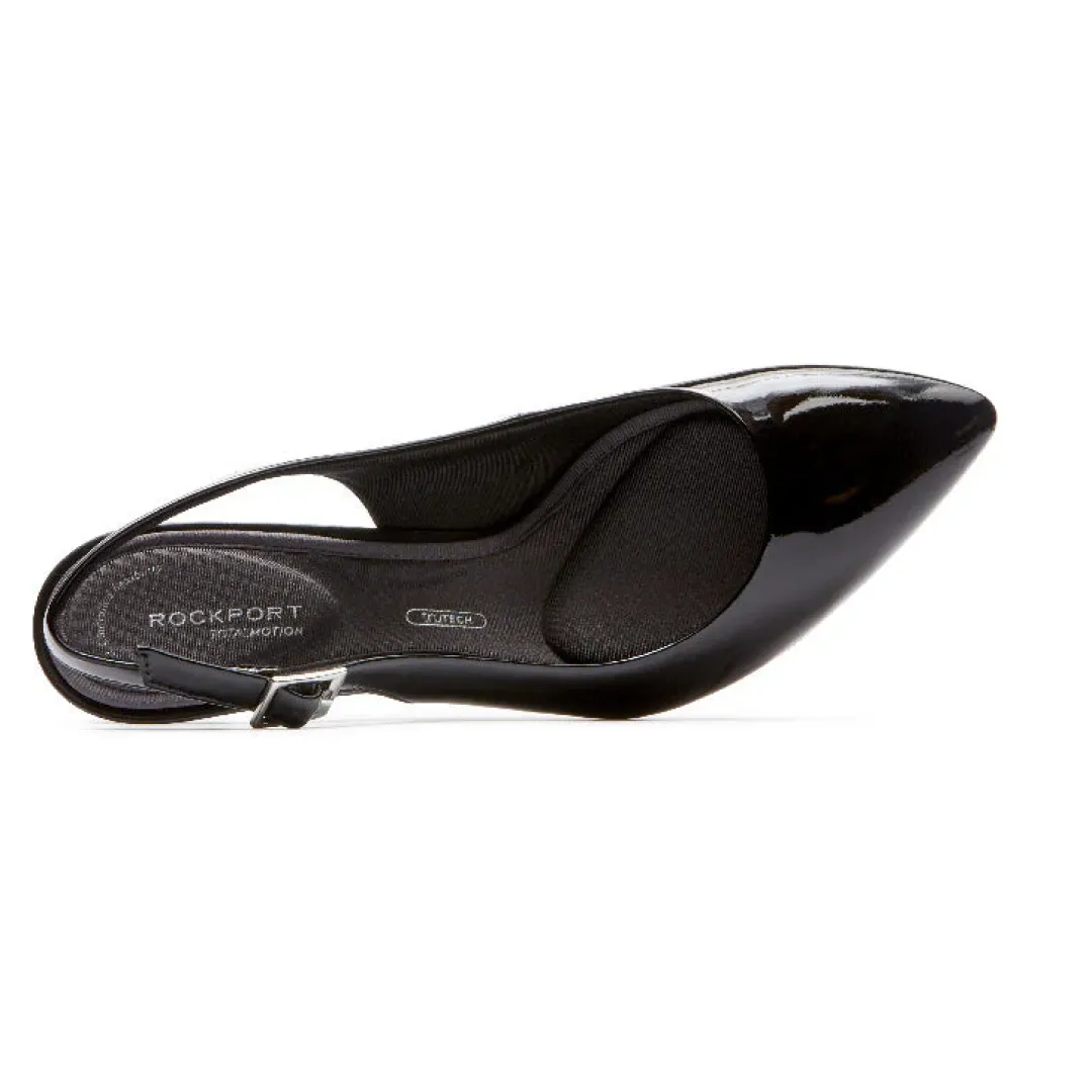Hot Rockport Women'S Total Motion 75Mm Slingback Shoe Black Patent