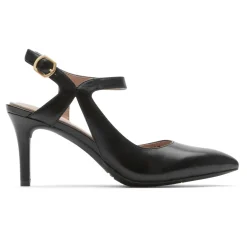 Outlet Rockport Women'S Total Motion 75Mm X-Strap Heel Black