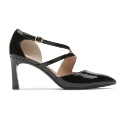 Hot Rockport Women'S Total Motion Sheehan Asymmetric Heel Black Patent
