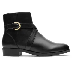 Fashion Rockport Women'S Vicky Bootie Black Lthr
