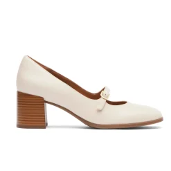 Online Rockport Women'S Violetta Mary Jane Vanilla Leather